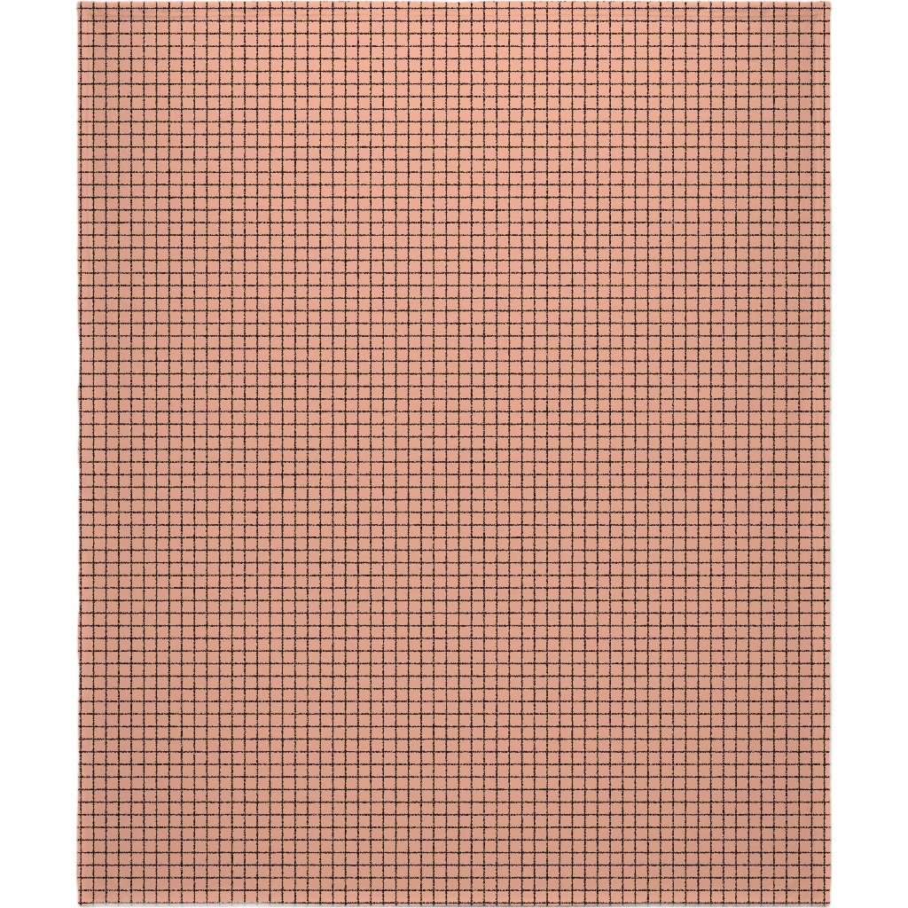 Square Grid Blanket, Plush Fleece, 50x60, Pink