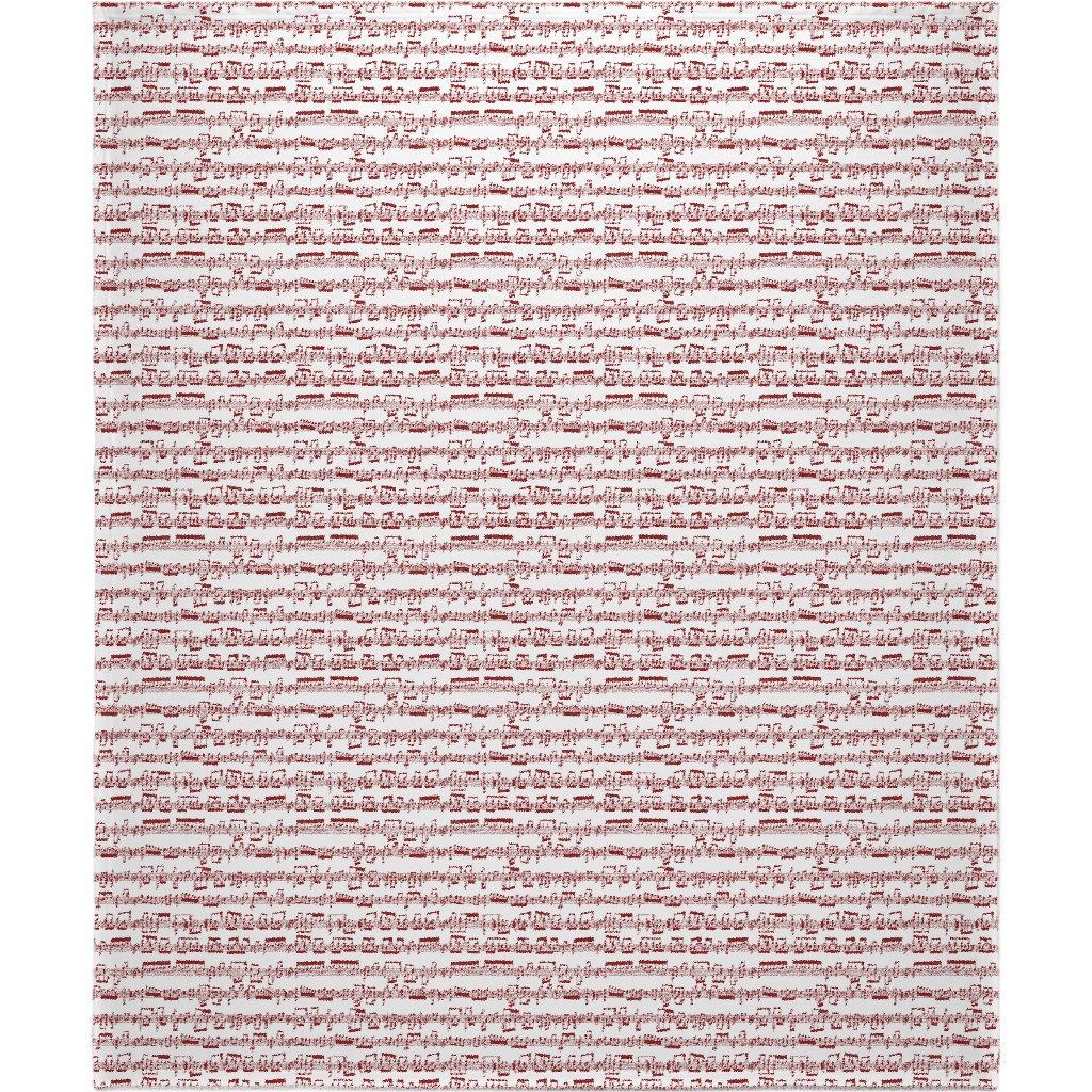 Sheet Music Blanket, Plush Fleece, 50x60, Red, Ruby