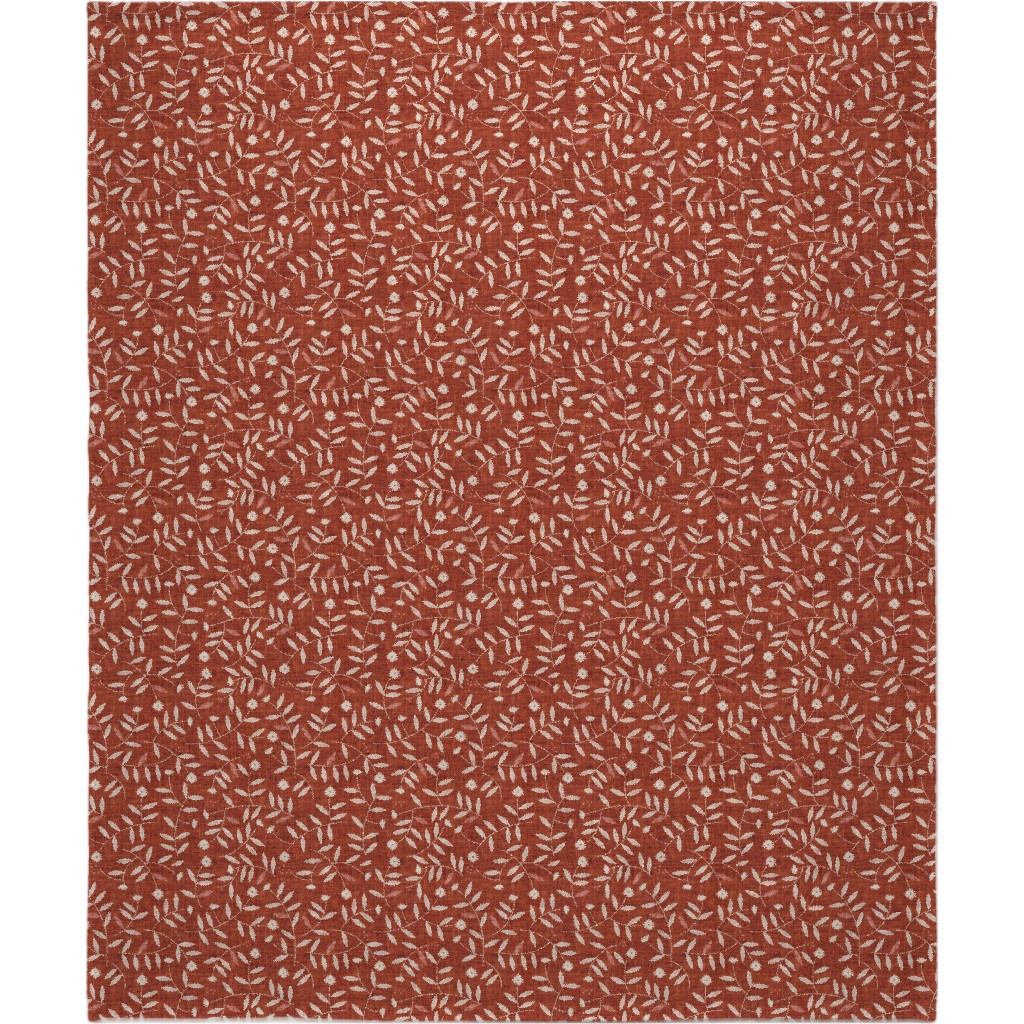 Darcy Blanket, Plush Fleece, 50x60, Red, Maple