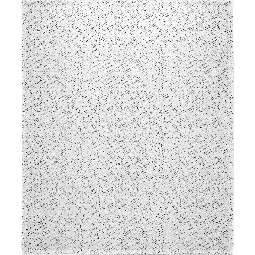 Tiny Dot - Black + White Blanket, Plush Fleece, 50x60, White