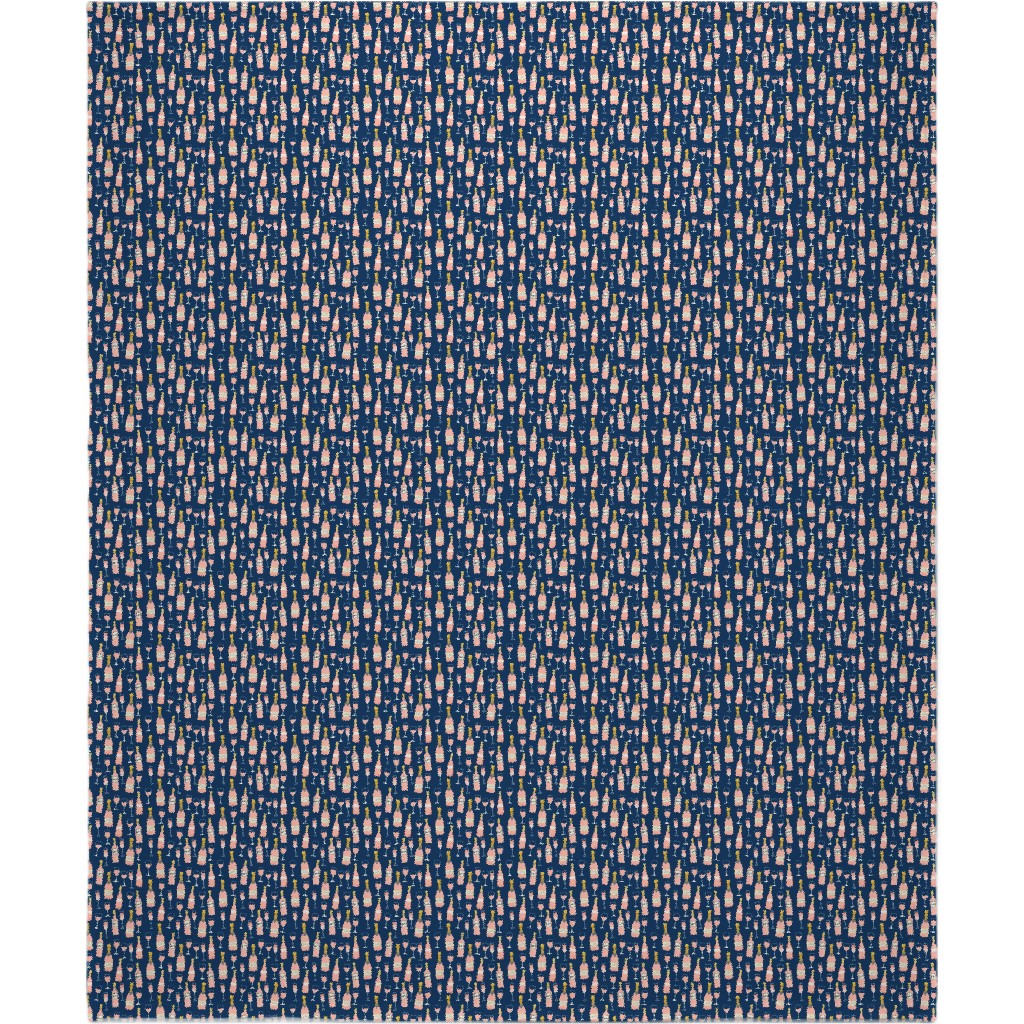 Rose All Day Wine Blanket, Plush Fleece, 50x60, Blue