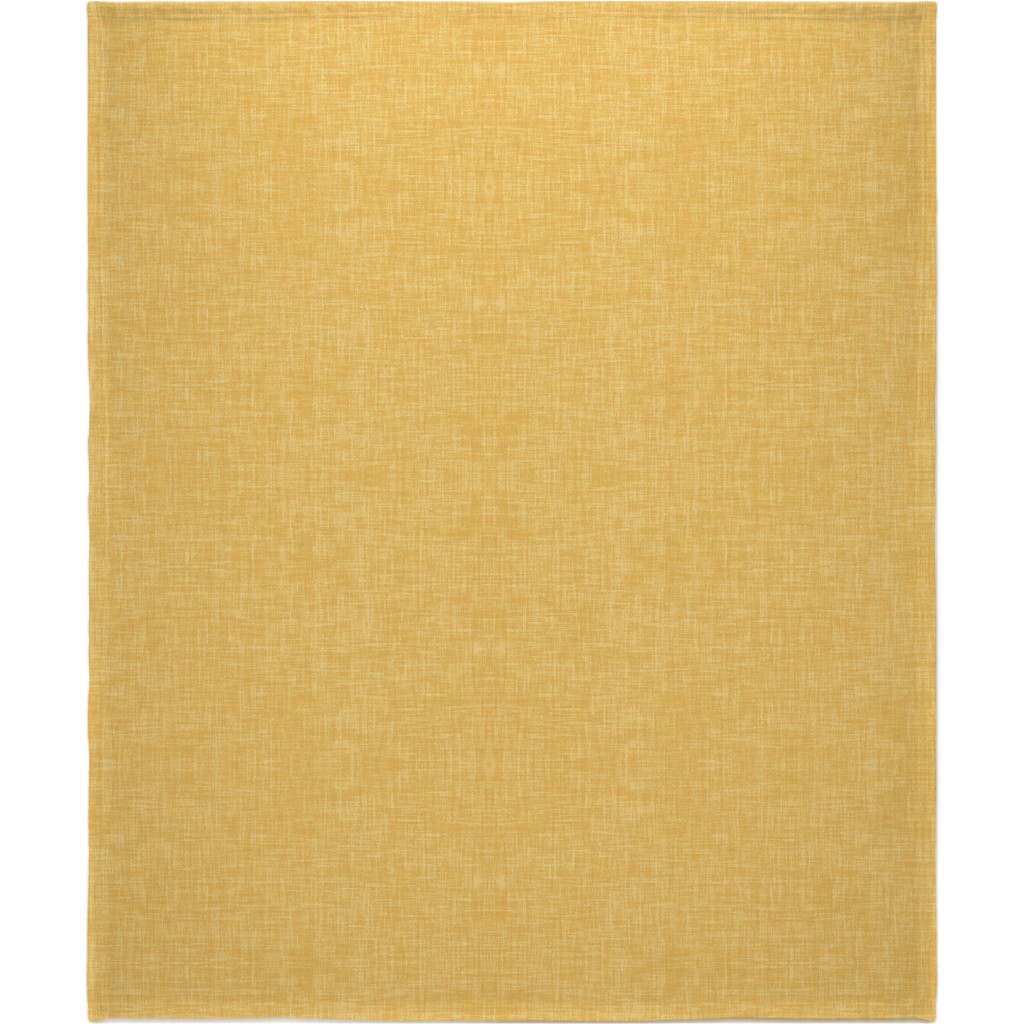 Vintage Linen Blanket, Plush Fleece, 50x60, Yellow, Dandelion