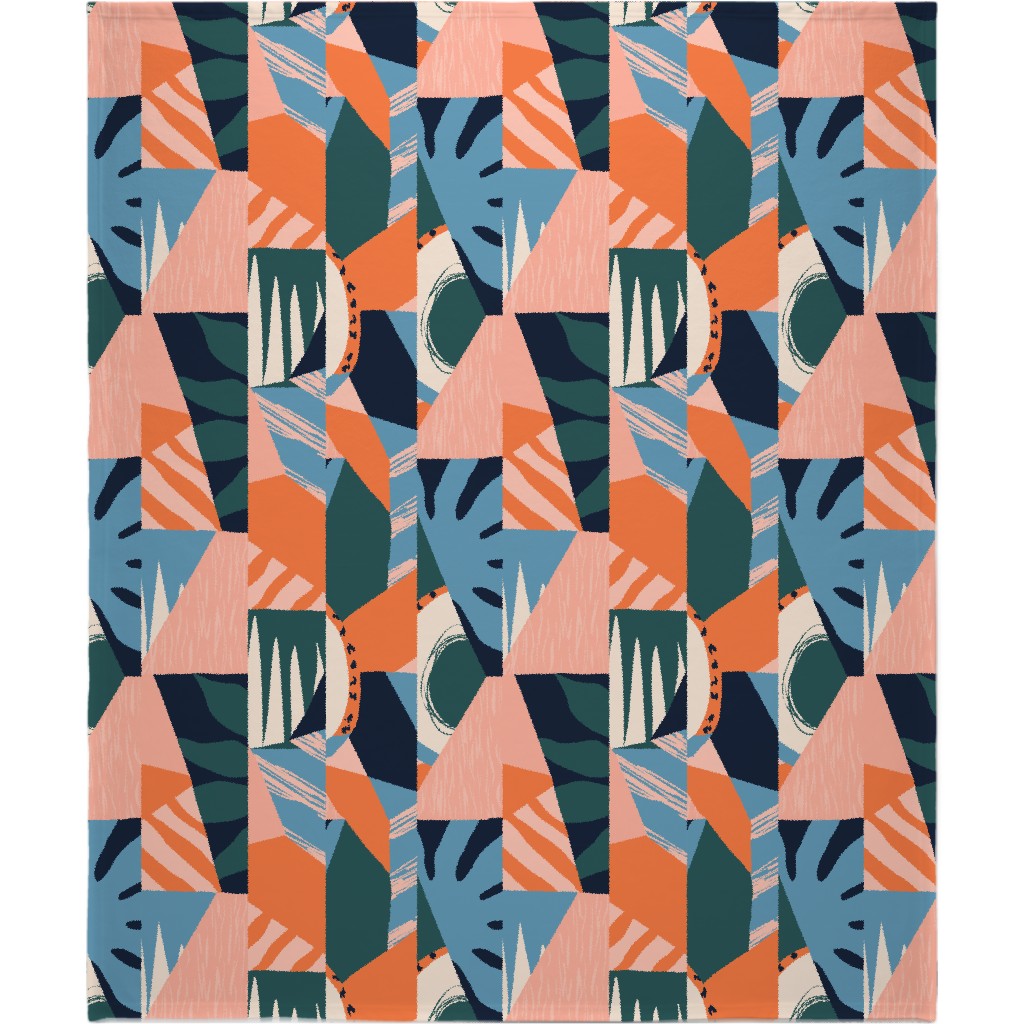 Abstraction With Coconut - Multi Blanket, Plush Fleece, 50x60, Multicolor