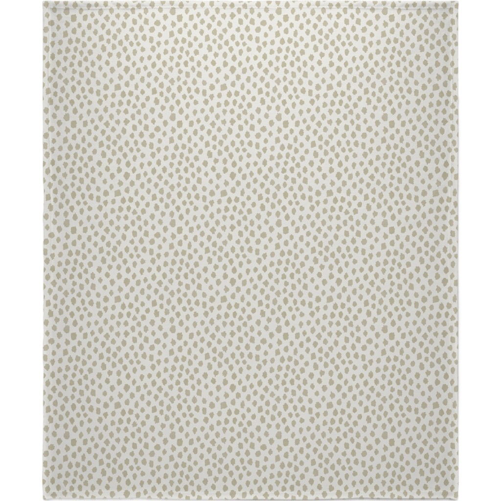 Khaki Spots - Gray Blanket, Plush Fleece, 50x60, Gray, Gray