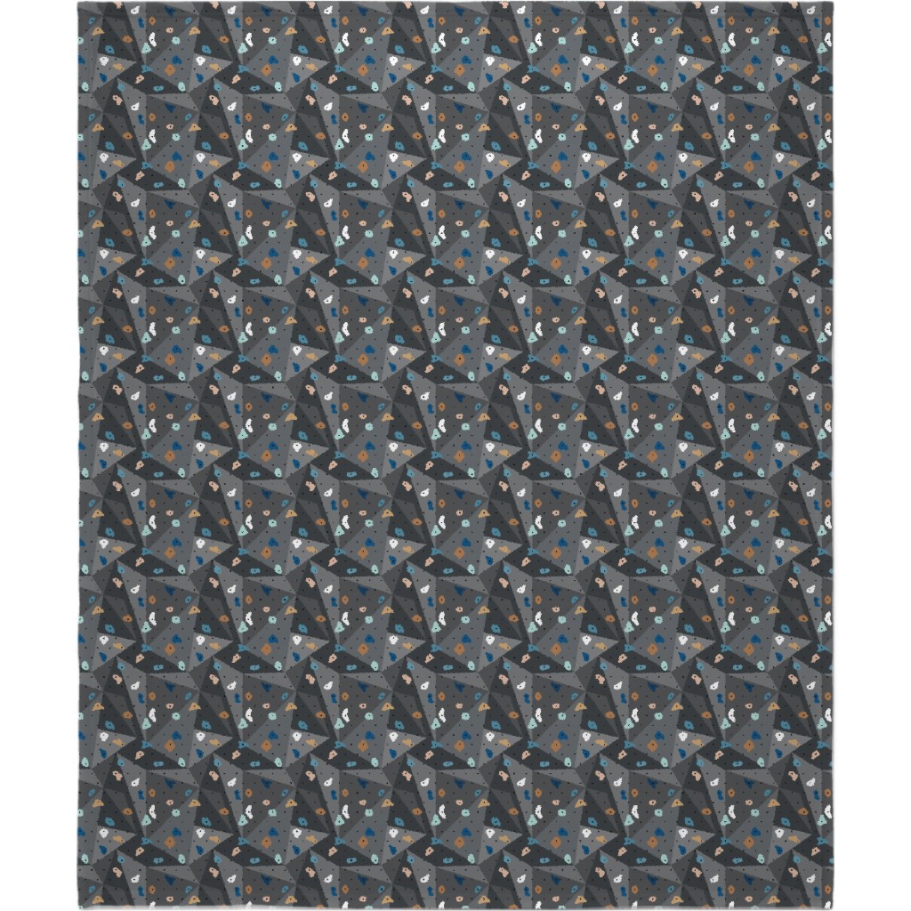 Climbing Lovers Bouldering Blanket, Plush Fleece, 50x60, Gray