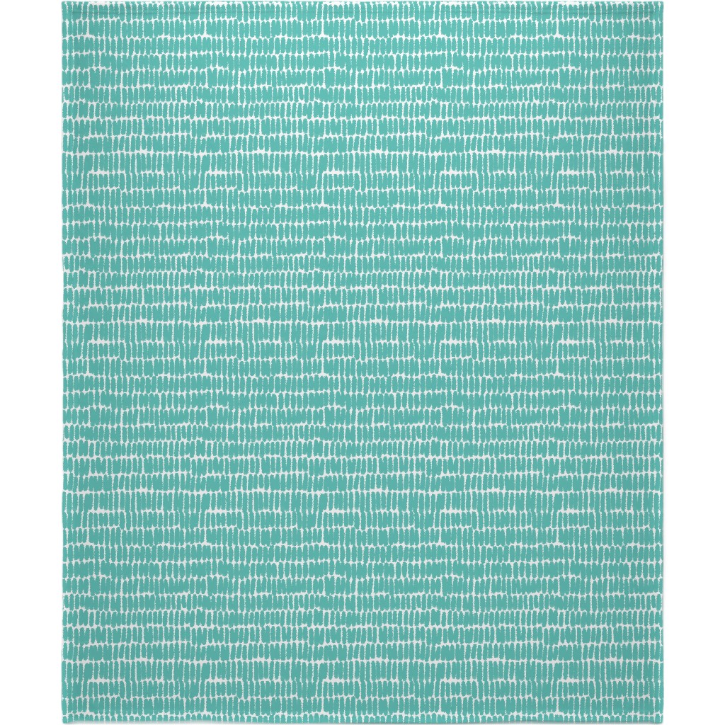 Hatches Blanket, Plush Fleece, 50x60, Green, Sea