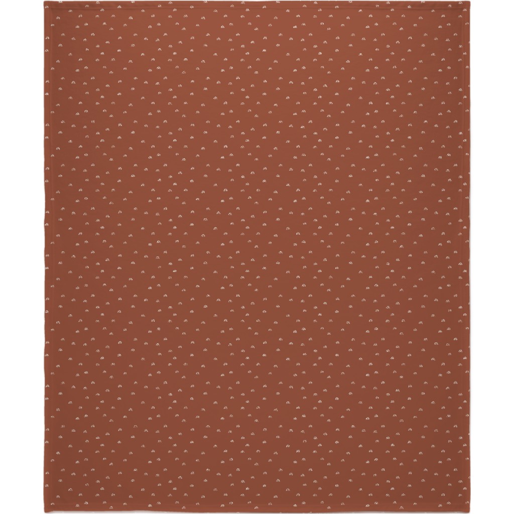Freehand Rainbows Blanket, Plush Fleece, 50x60, Brown