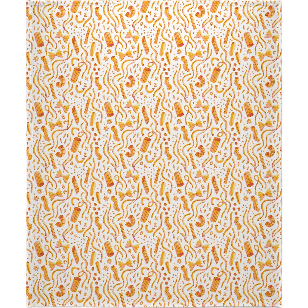 Yummy Noodles Blanket, Plush Fleece, 50x60, Orange