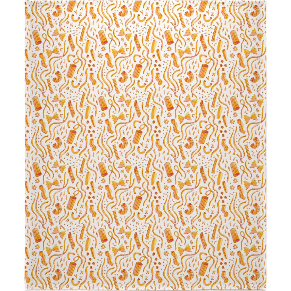 Yummy Noodles Blanket, Plush Fleece, 50x60, Orange, Orange