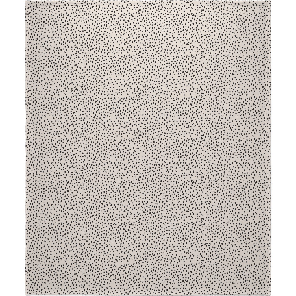 Black Marks - Creamy Beige Blanket, Plush Fleece, 50x60, Beige, Pearl