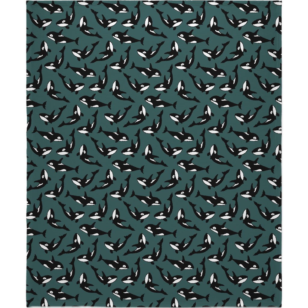 Orca Blanket, Sherpa, 50x60, Green, Seaweed
