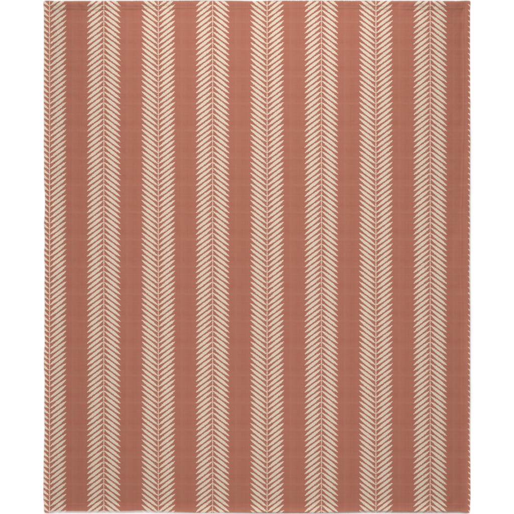 Laurel Leaf Stripe Blanket, Sherpa, 50x60, Pink