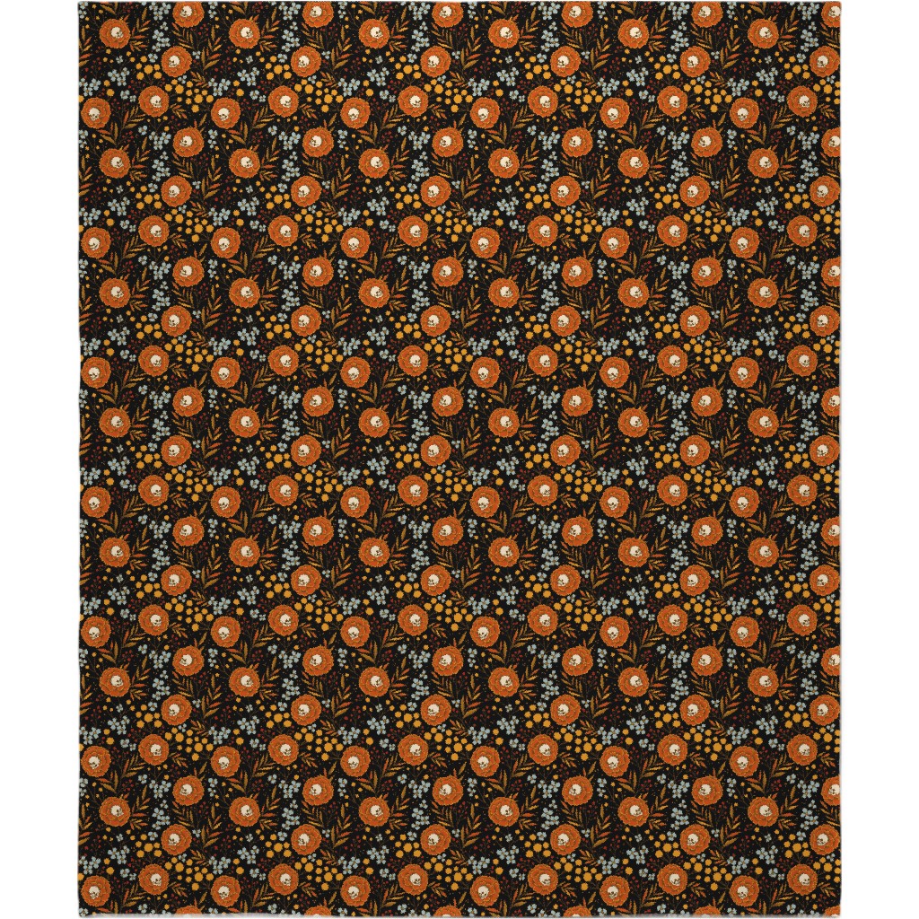 Halloween Floral - Multi Blanket, Sherpa, 50x60, Multicolor