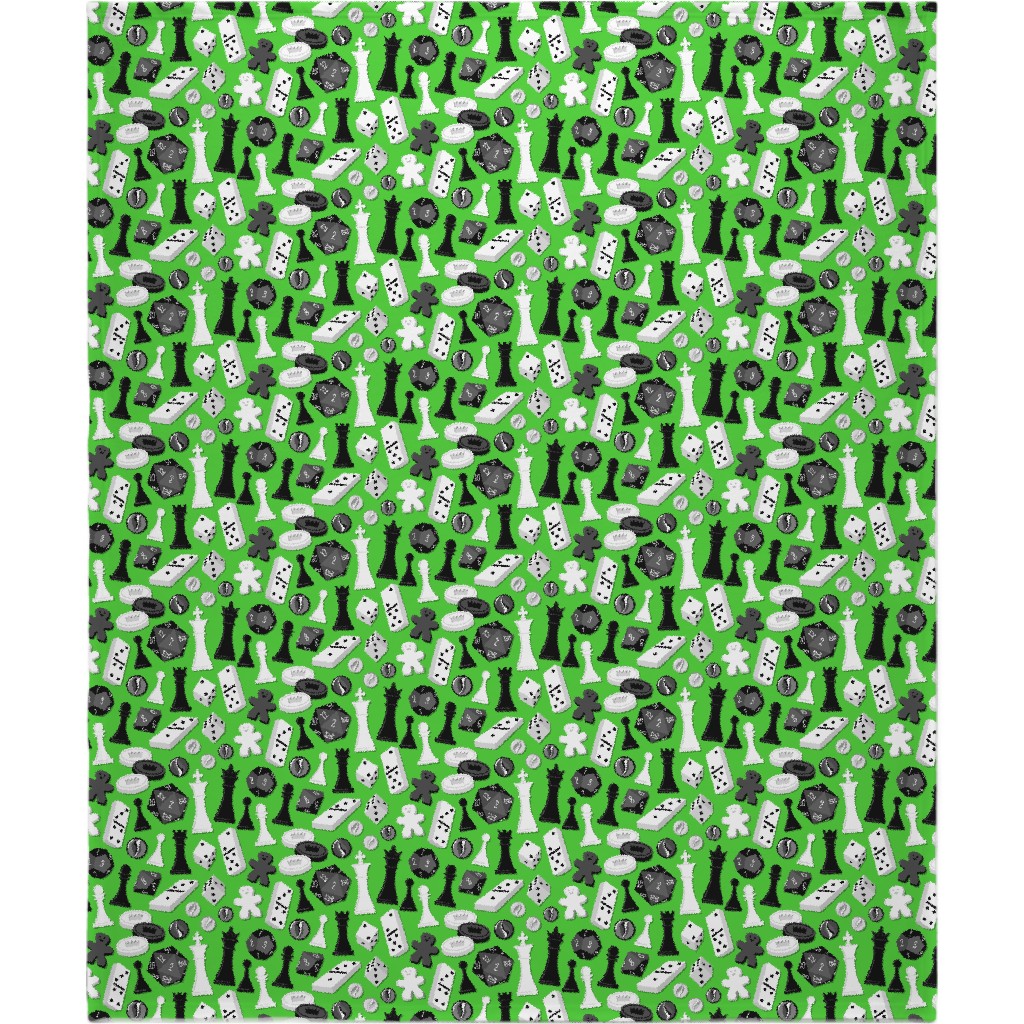 Game on Blanket, Sherpa, 50x60, Green, Spring