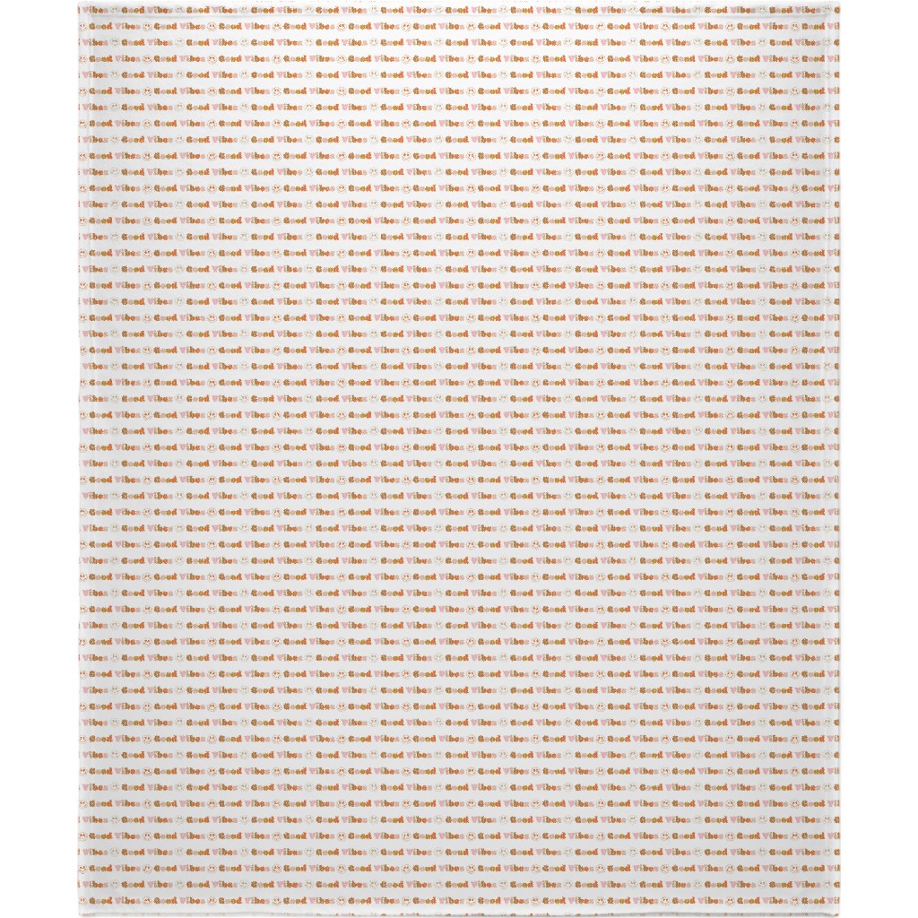 Good Vibes - Neutral Blanket, Sherpa, 50x60, Beige, Pearl