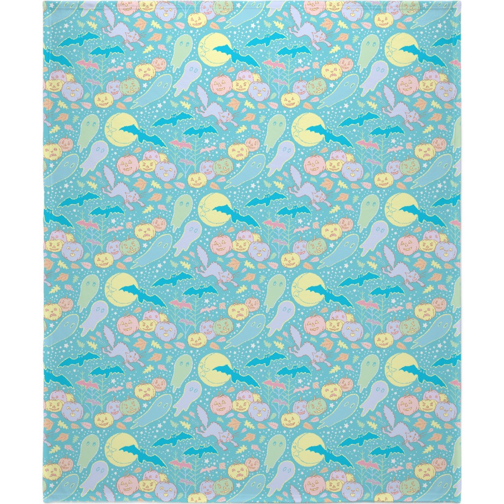 a Pastel Halloween Blanket, Sherpa, 50x60, Multicolor