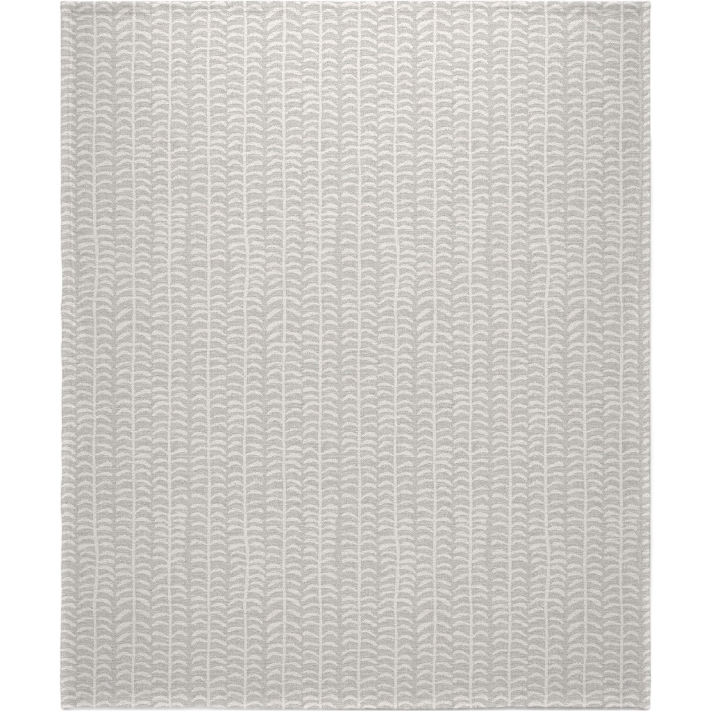 Grasscloth Vine - Neutral Blanket, Sherpa, 50x60, Gray, Gray