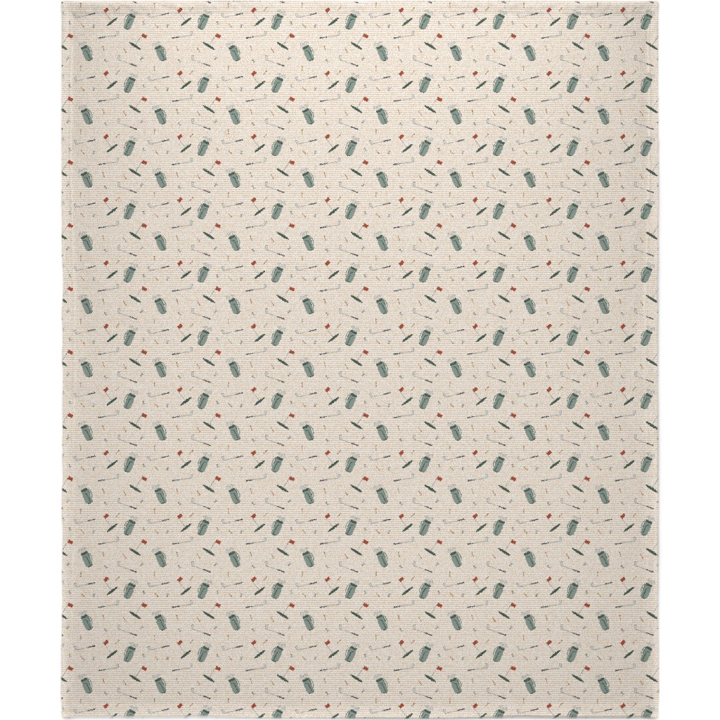 Tee Time - Neutral Blanket, Sherpa, 50x60, Beige, Pearl