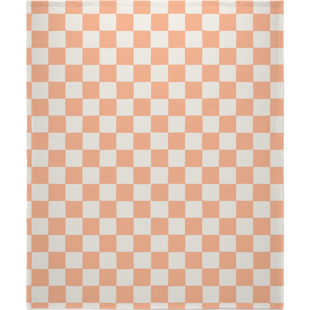 Retro Checker Checkerboard Blanket, Sherpa, 50x60, Pink