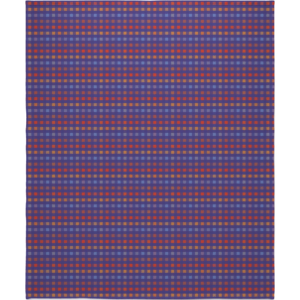 Picnic Plaid Blanket, Sherpa, 50x60, Multicolor