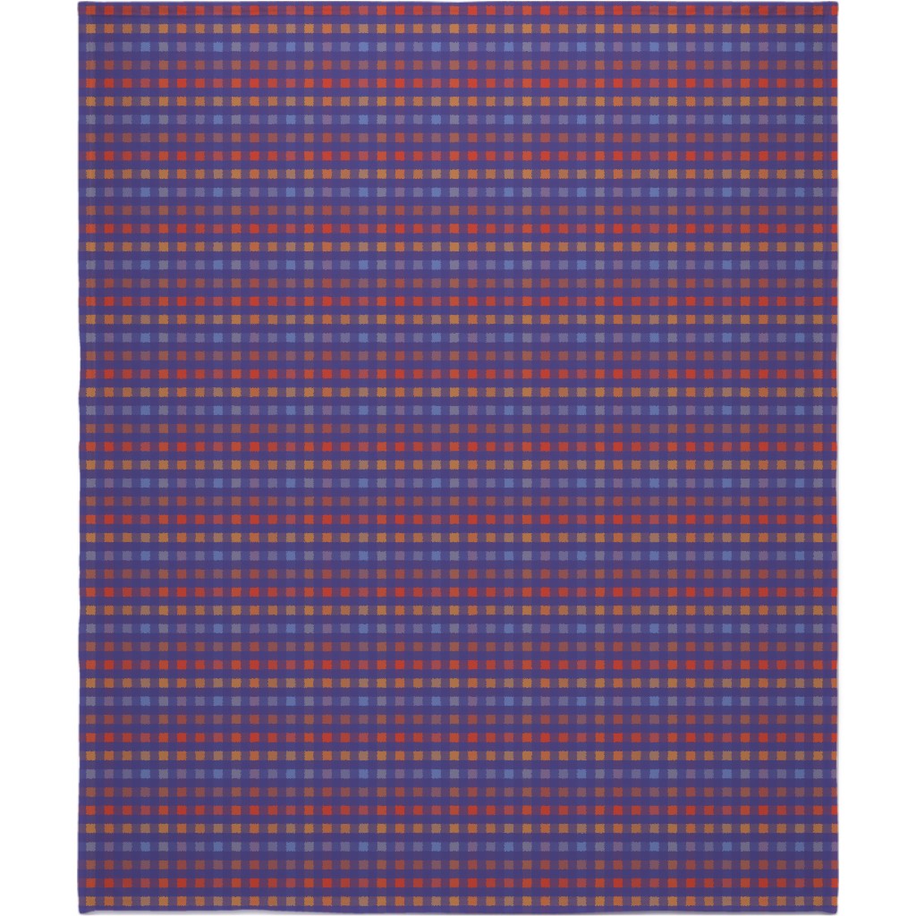 Picnic Plaid Blanket, Sherpa, 50x60, Multicolor