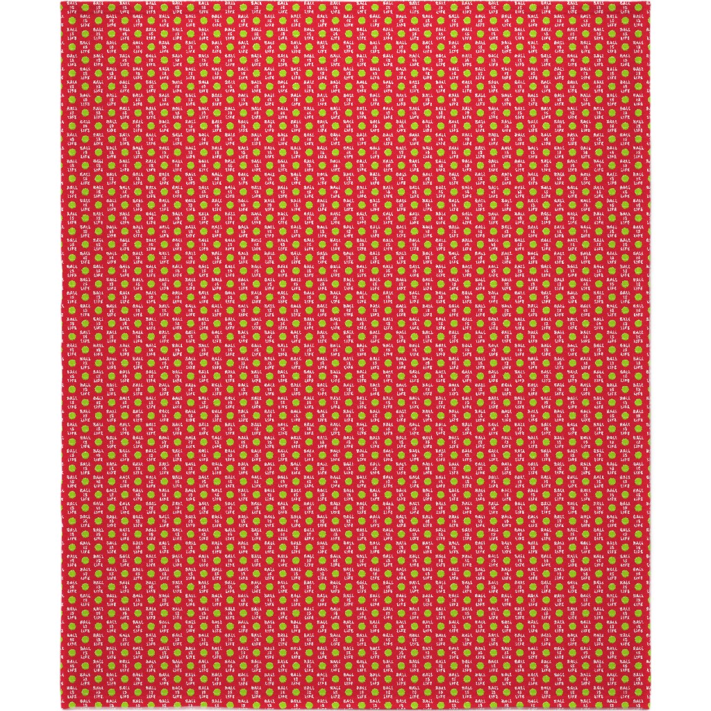 Ball Is Life - Tennis Ball - Red Blanket, Sherpa, 50x60, Red, Red