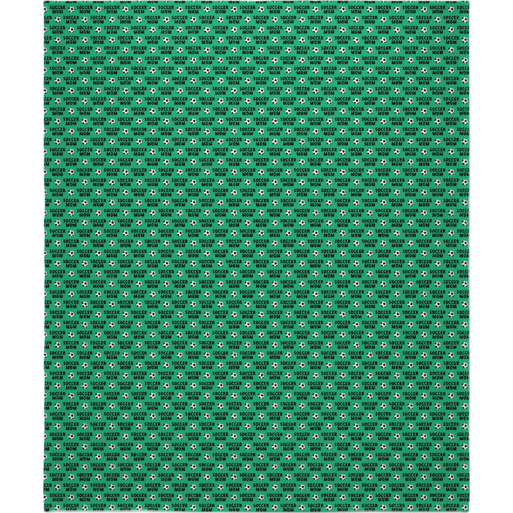 Soccer Mom - Green Blanket, Sherpa, 50x60, Green, Classic Green