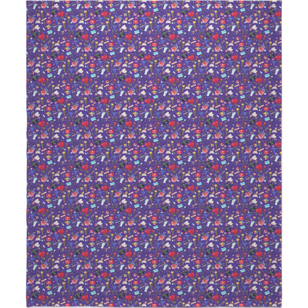 Love To Care Blanket, Sherpa, 50x60, Purple, Hyacinth