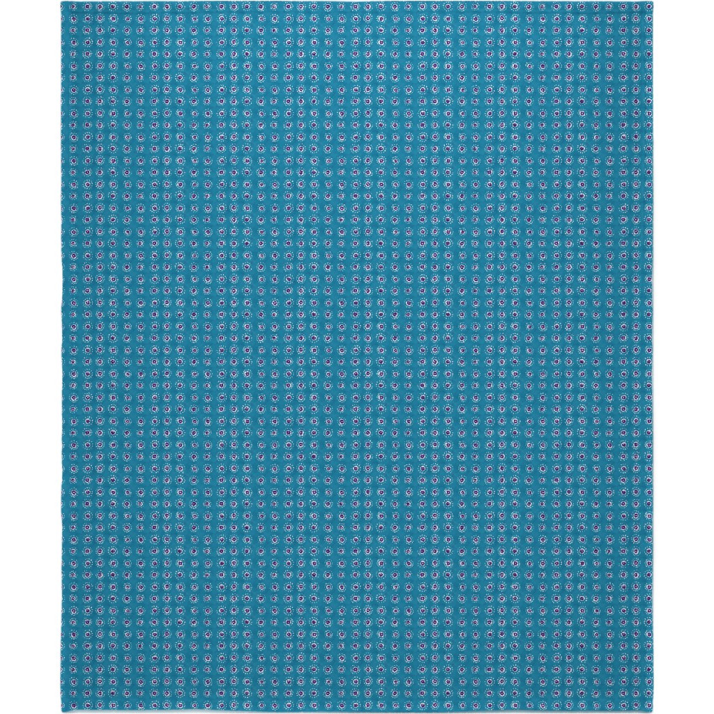 Batik Suns Blanket, Sherpa, 50x60, Blue