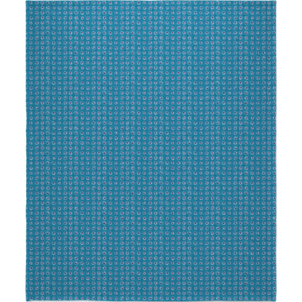 Batik Suns Blanket, Sherpa, 50x60, Blue, Tidal Wave