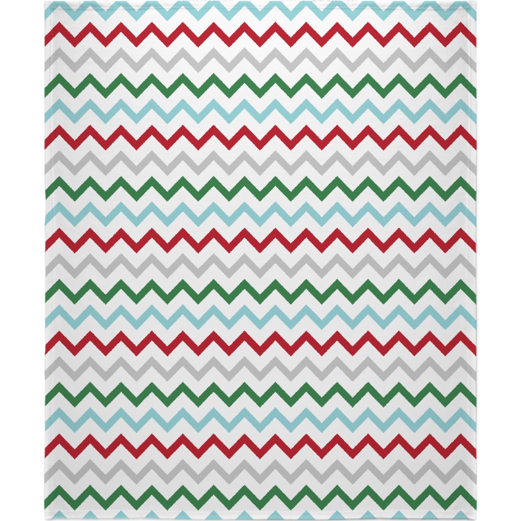 Christmas Wish Chevron - Multi Blanket, Sherpa, 50x60, Multicolor