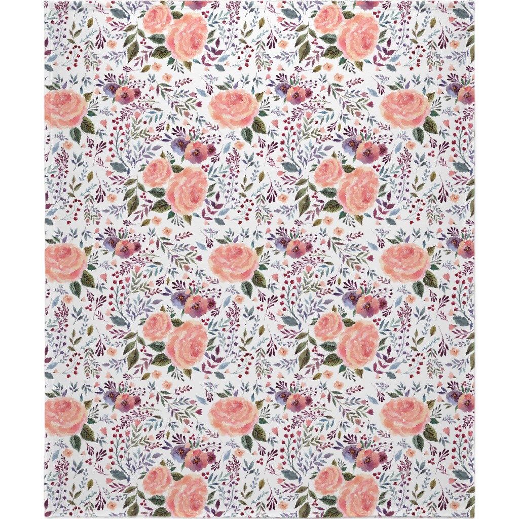 Floral Breeze Blanket, Sherpa, 50x60, Multicolor