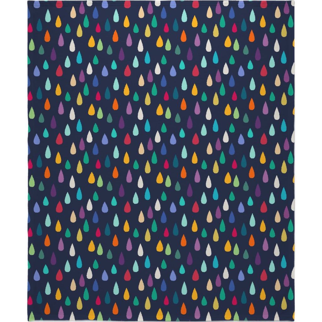 Jewelled Raindrops - Multi Blanket, Sherpa, 50x60, Multicolor