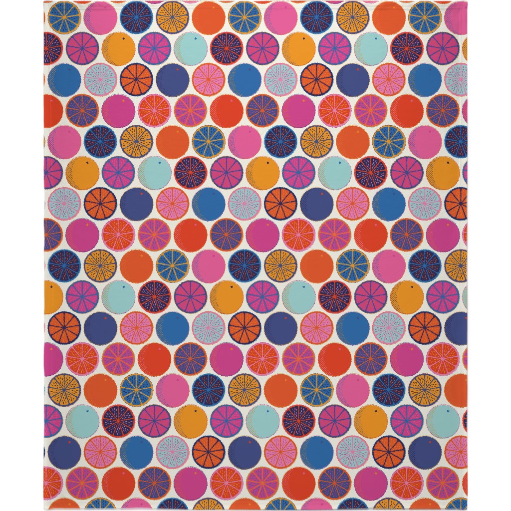 Orange Pop Blanket, Sherpa, 50x60, Multicolor