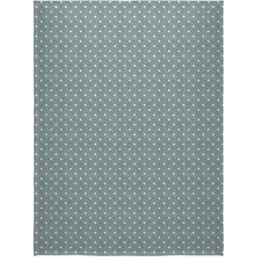 Vintage Stars Blanket, Fleece, 60x80, Blue, Mantis