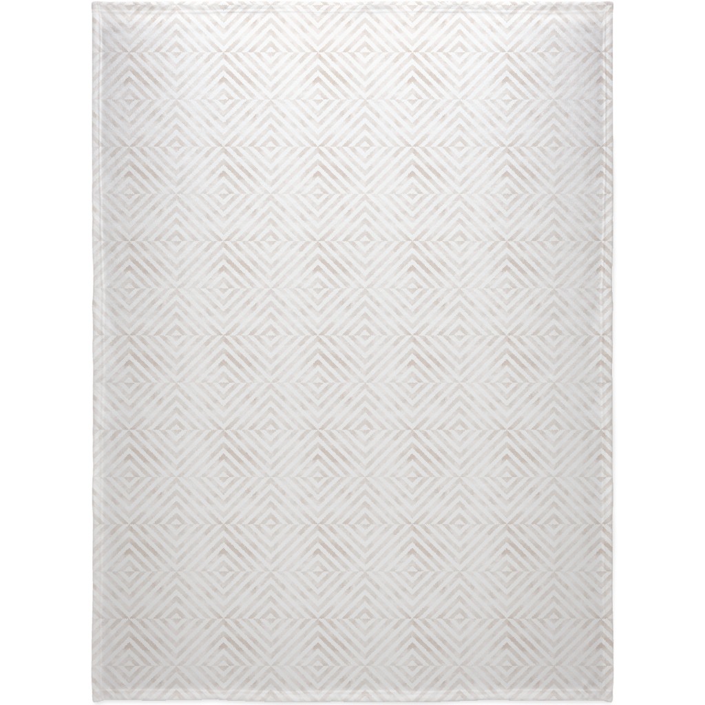 Soft Pink Angles Blanket, Fleece, 60x80, White, White