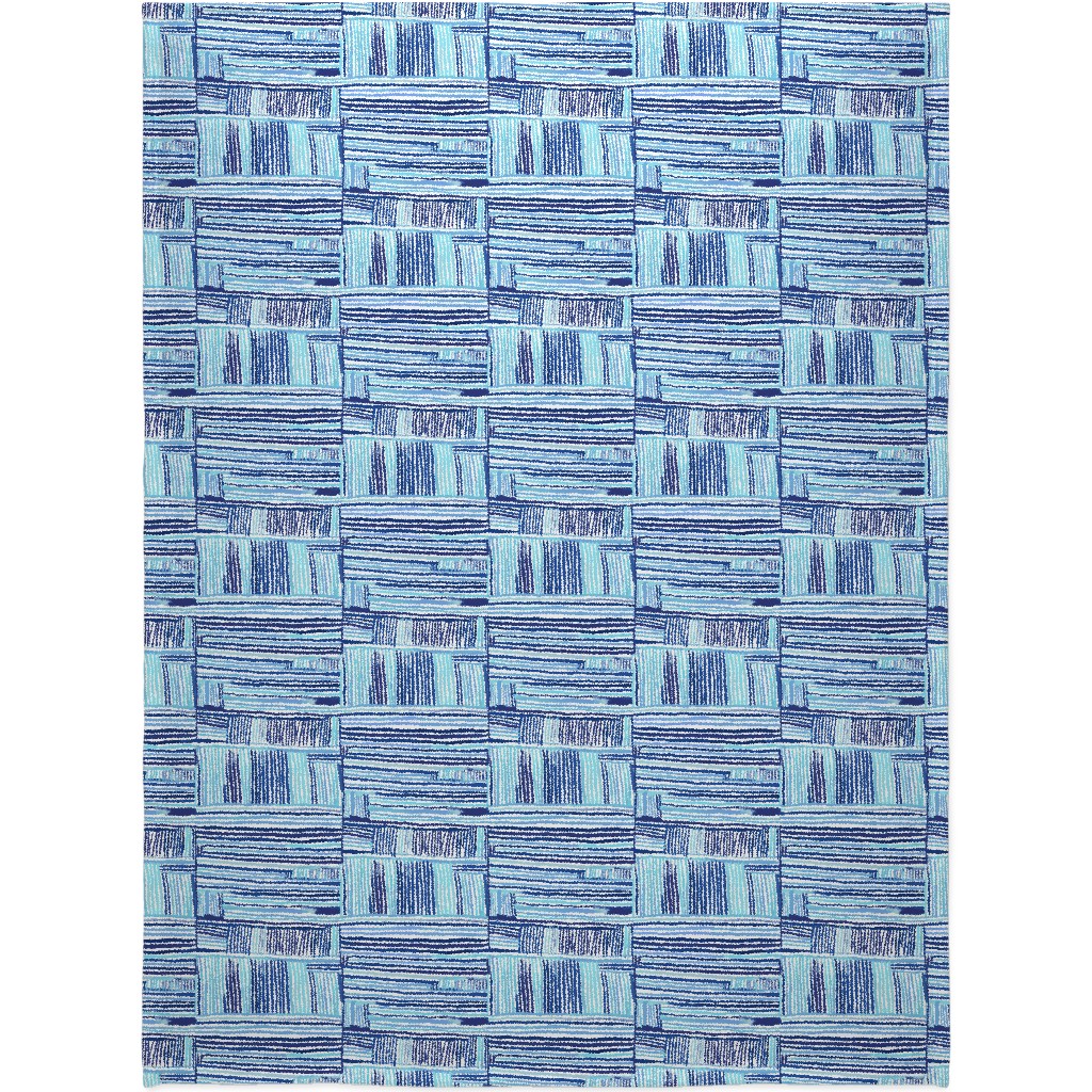 Linear Meditation Blanket, Fleece, 60x80, Blue, Boardwalk