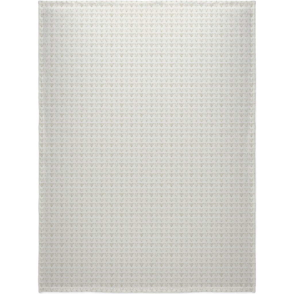 Forest Friends - Neutral Blanket, Fleece, 60x80, Beige, Pearl