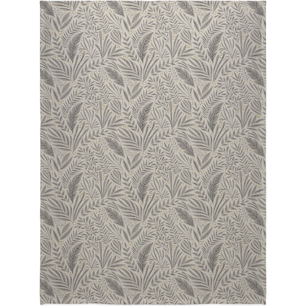 Annette Blanket, Fleece, 60x80, Gray, Silver Lining