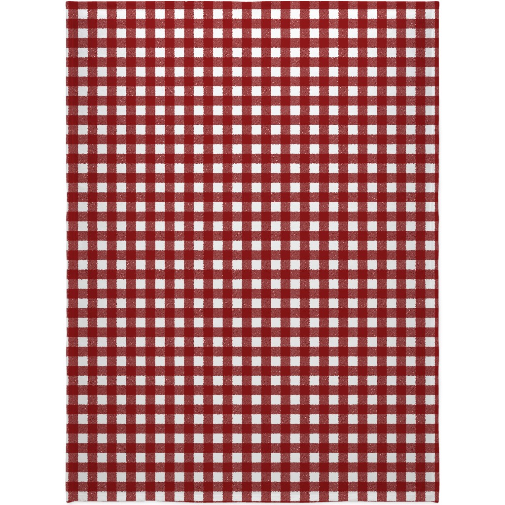 Buffalo Plaid - Red Blanket, Fleece, 60x80, Red