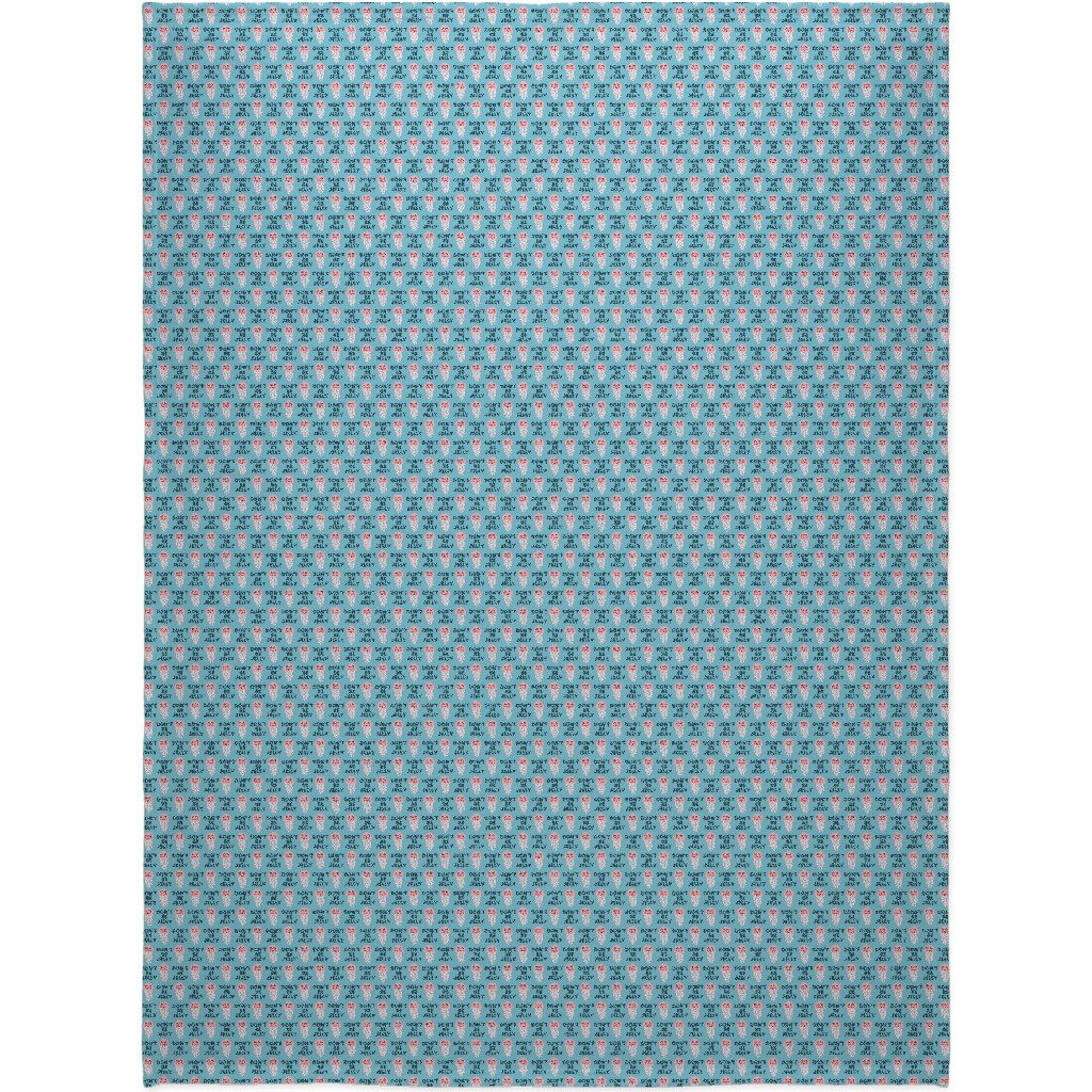 Don't Be Jelly - Summer Blue Blanket, Fleece, 60x80, Blue, True Blue