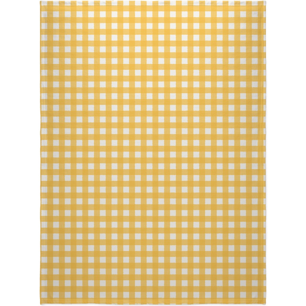 Cross Hatch Plaid Blanket, Fleece, 60x80, Orange, Mango