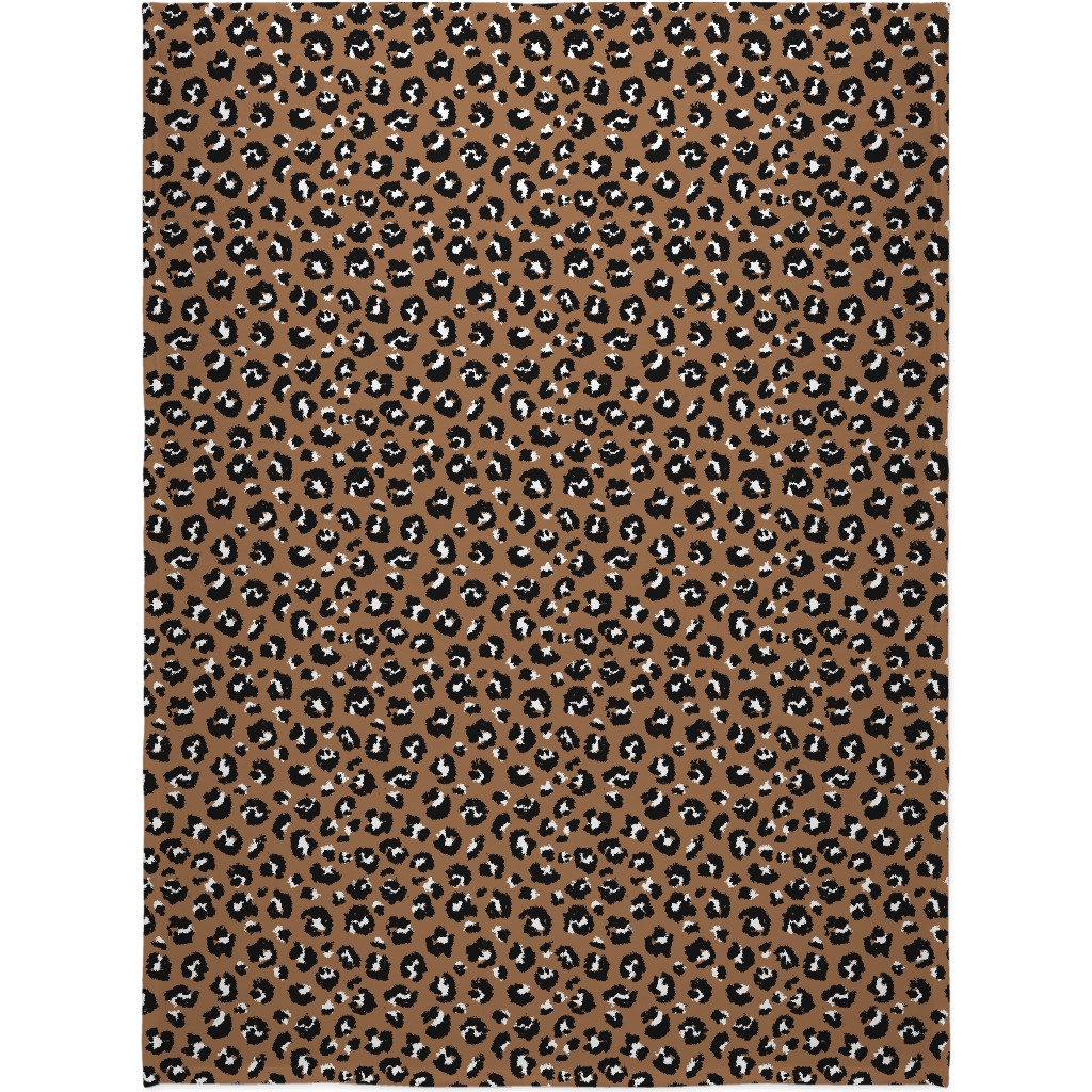 Leopard Spots - Caramel Blanket, Fleece, 60x80, Brown