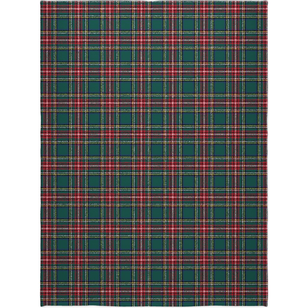 Royal Stewart Tartan Plaid - Multi Blanket, Fleece, 60x80, Green, Classic Green