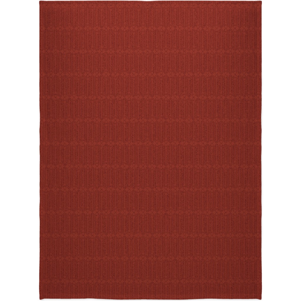 Art Deco Arches - Cranberry Blanket, Fleece, 60x80, Red, Red