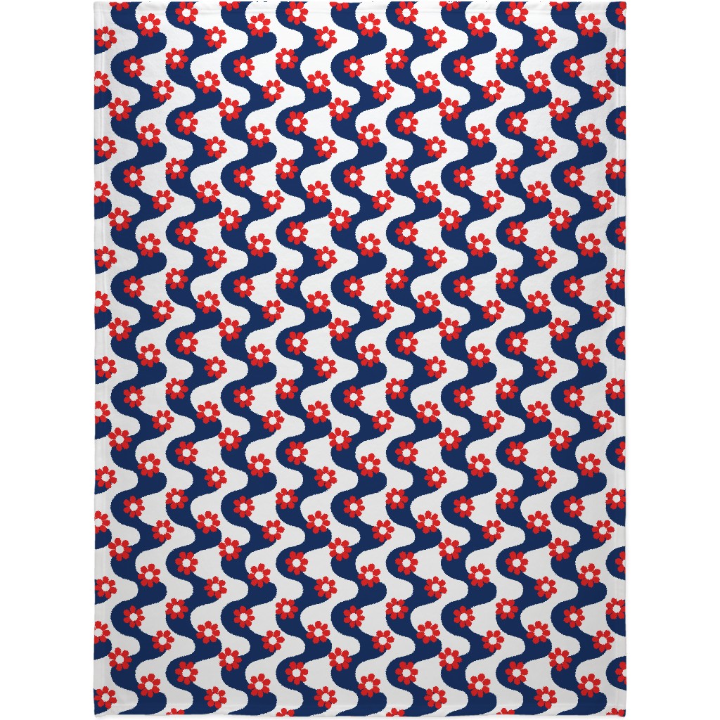 Groovy Daisy Rainbow Blanket, Fleece, 60x80, Multicolor
