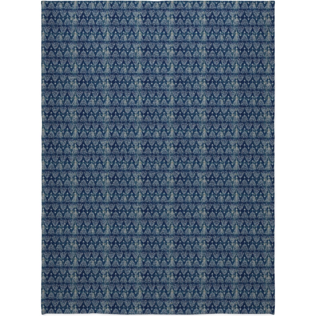 Django Arrows Blanket, Fleece, 60x80, Blue, Navy