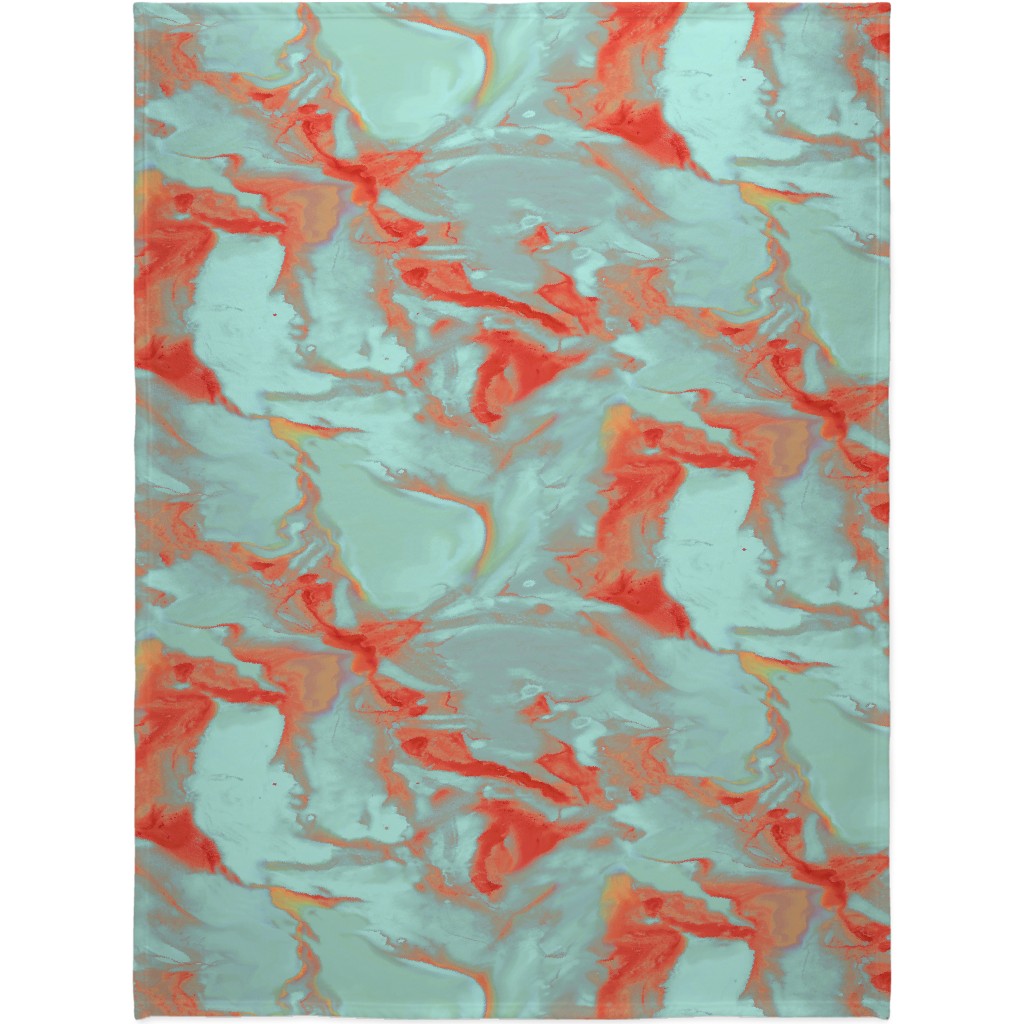 Abstract Watercolor - Multi Blanket, Fleece, 60x80, Blue, True Blue