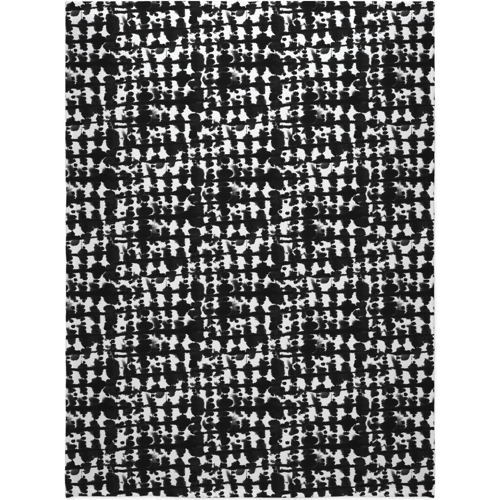 Parallel - Black Blanket, Fleece, 60x80, Black
