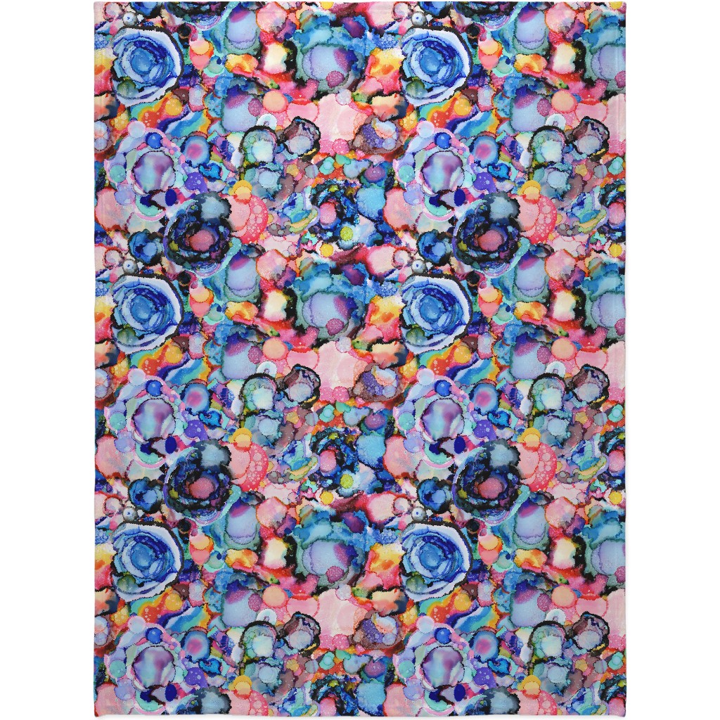Abstract Rainbow Ink - Multi Blanket, Fleece, 60x80, Multicolor